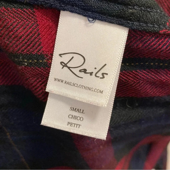 Rails Red And Blue Plaid Button Down Flannel Shirt Small - Picture 6 of 8